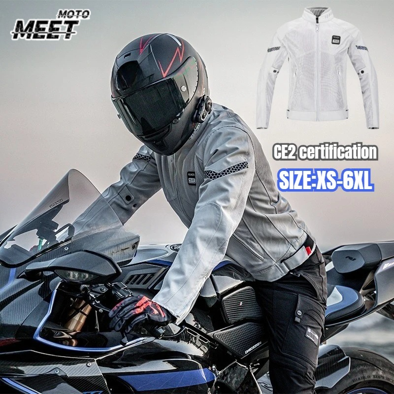 Motorcycle Gear Outfit - Kurtka motocyklowa letnia z miękką siatką