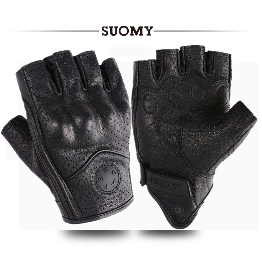 Motorcycle Gear Gloves - Letnie rękawiczki motocyklowe z półpalcami Retro