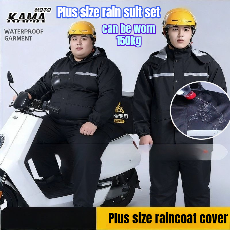 Motorcycle Gear Rain - Zestaw: Wodoodporny płaszcz przeciwdeszczowy i spodnie