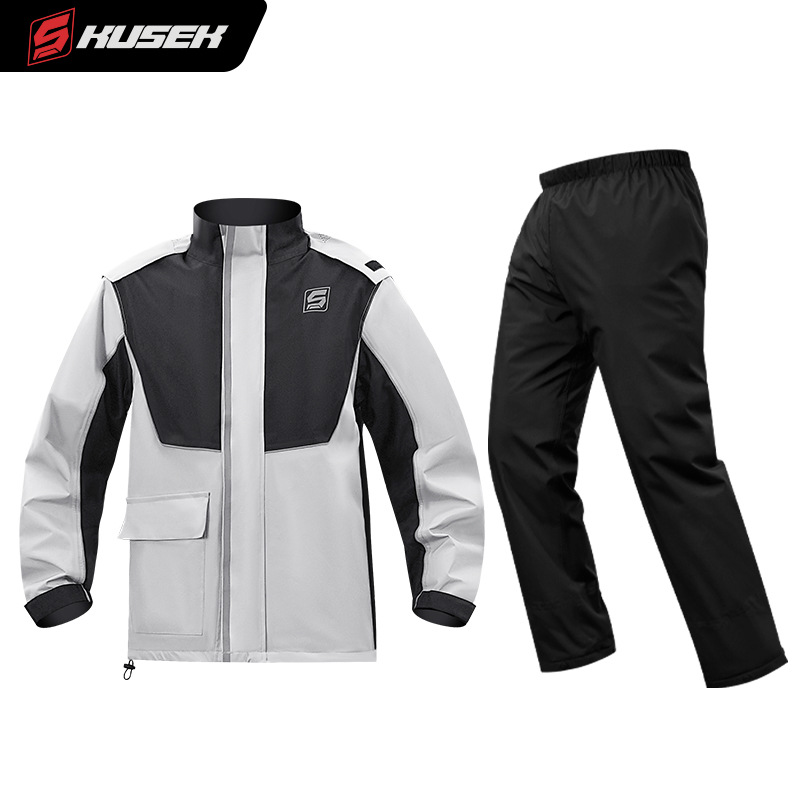 Motorcycle Gear Rain - Dwuczęściowy kombinezon przeciwdeszczowy motocyklowy dla dorosłych,