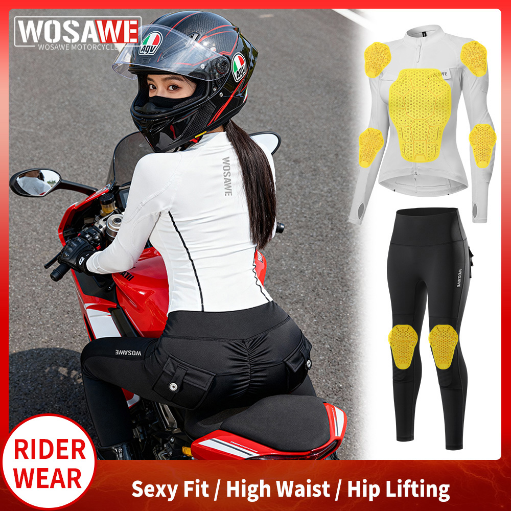 Motorcycle Gear Jacket Women - Damski kombinezon motocyklowy WOSAWE z miękką