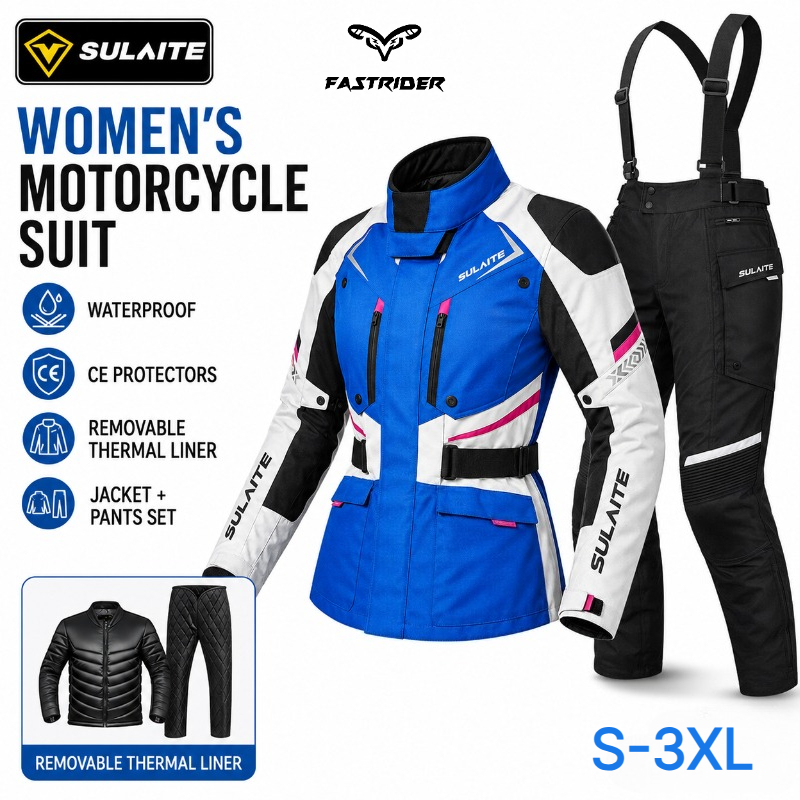 Motorcycle Gear Jacket Women - Damski kombinezon motocyklowy zimowy wodoodporny z